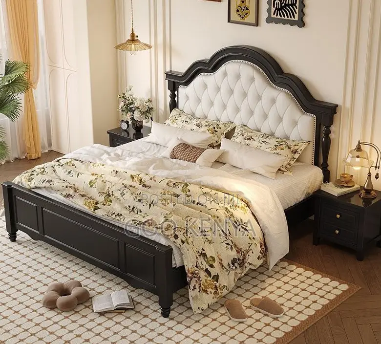 Home Bed; Solid Wood King Size Bed Frame For Master Bedrooms