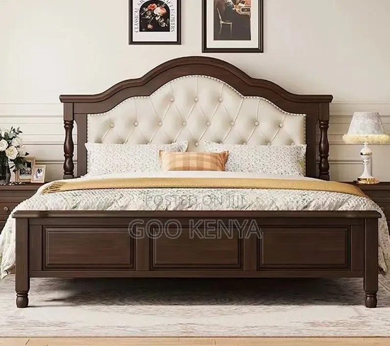 Home Bed; Solid Wood King Size Bed Frame For Master Bedrooms