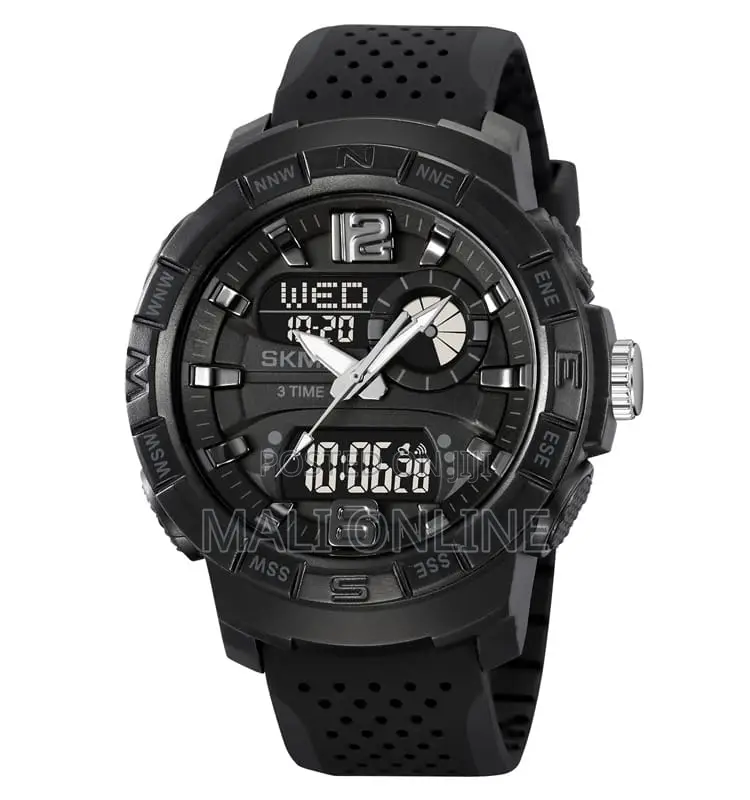 Skmei 2163 Sports Watch Dual Time Solar Powered Led Backlight