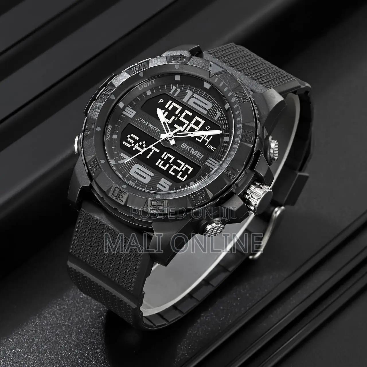 Skmei 2162 Sports Watch Dual Time Solar Powered Led Backlight