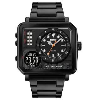 Skmei 2025 Full Steel Analog Digital Sport Watch for Men Triple Zone