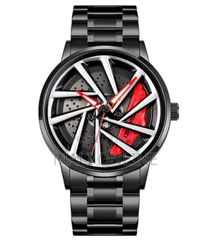 Skmei 1990 Rolling Car Wheel Watch Stainless Steel Quartz Analog Watch