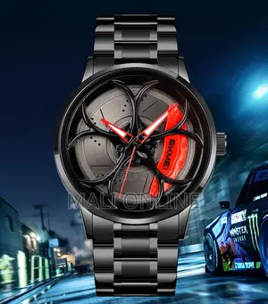 Skmei 1990 Rolling Car Wheel Watch Stainless Steel Quartz Analog Watch
