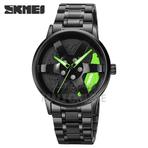 Skmei 1787 Rolling Car Wheel Watch Quartz Stainless Steel Waterproof