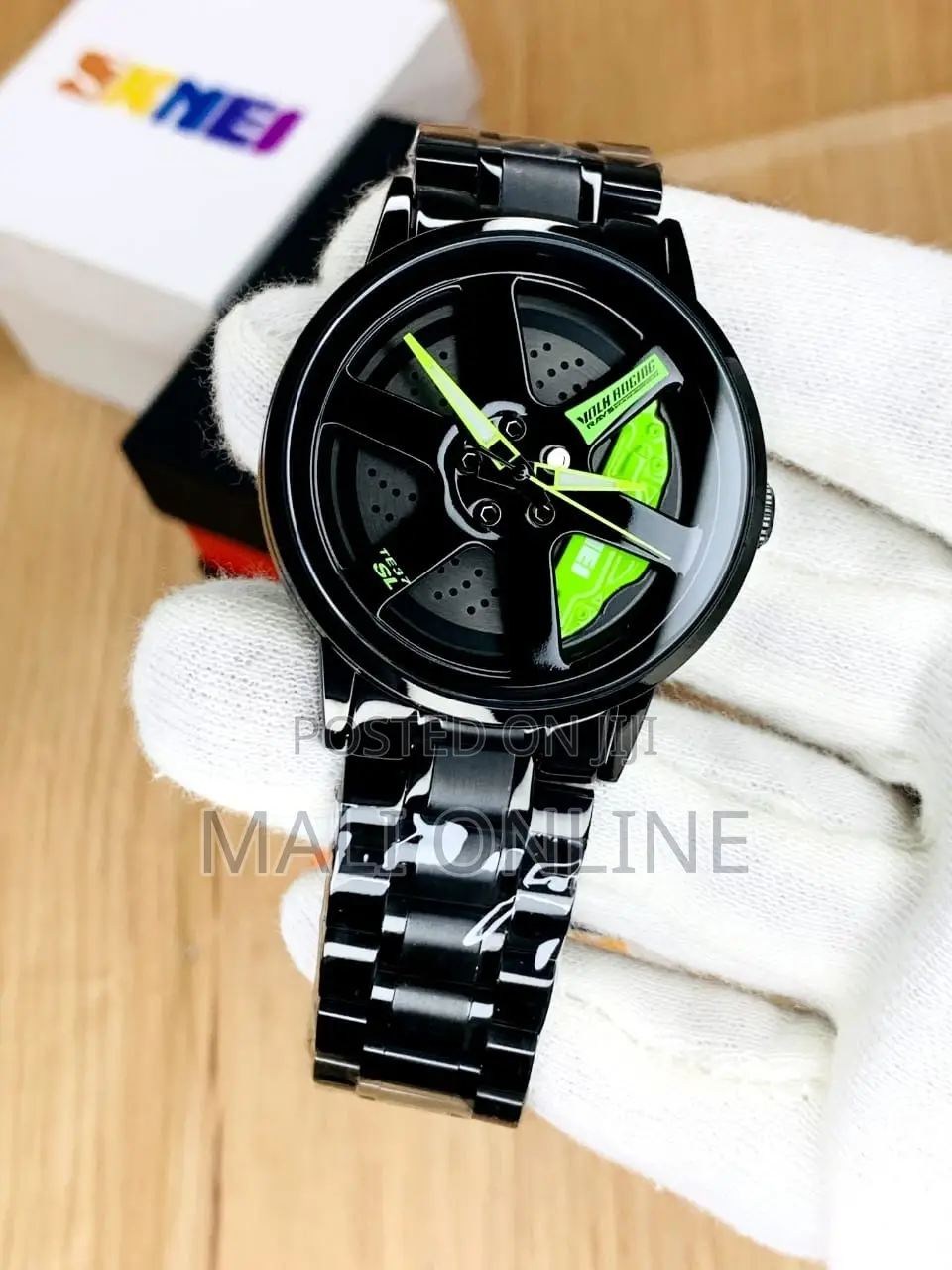 Skmei 1787 Rolling Car Wheel Watch Quartz Stainless Steel Waterproof