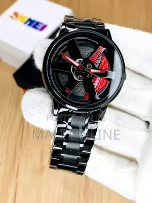 Skmei 1787 Rolling Car Wheel Watch Quartz Stainless Steel Waterproof