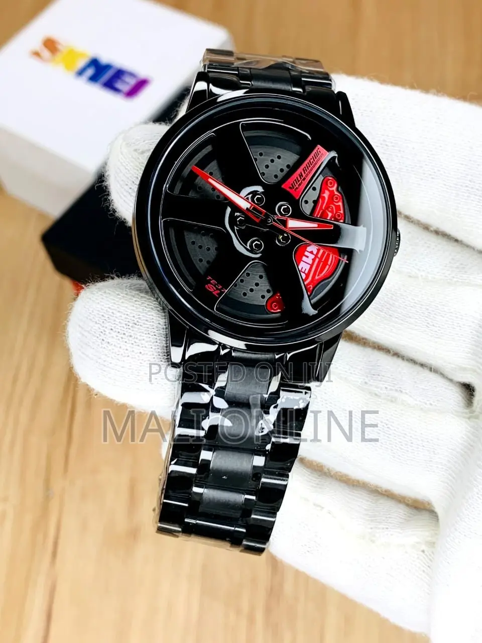 Skmei 1787 Rolling Car Wheel Watch Quartz Stainless Steel Waterproof