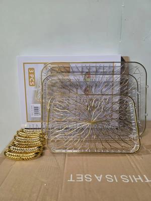 Acrylic 3pcs Tray Set – Clear - main view