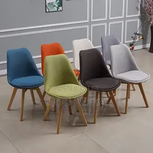 Home Chair; Plastic Dining Chair With Ergonomic Leather Padded Seating