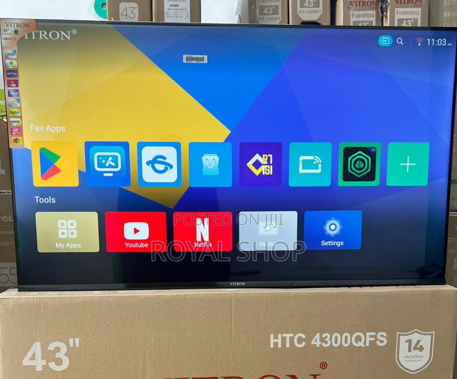 Vitron 43 Smart Qled Frameless Television