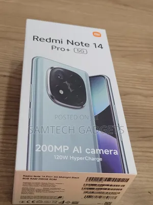 New Xiaomi Redmi Note 14 Pro+ 5G 256 GB Black
