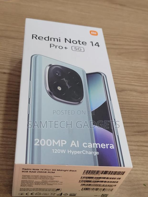 New Xiaomi Redmi Note 14 Pro+ 5G 256 GB Black