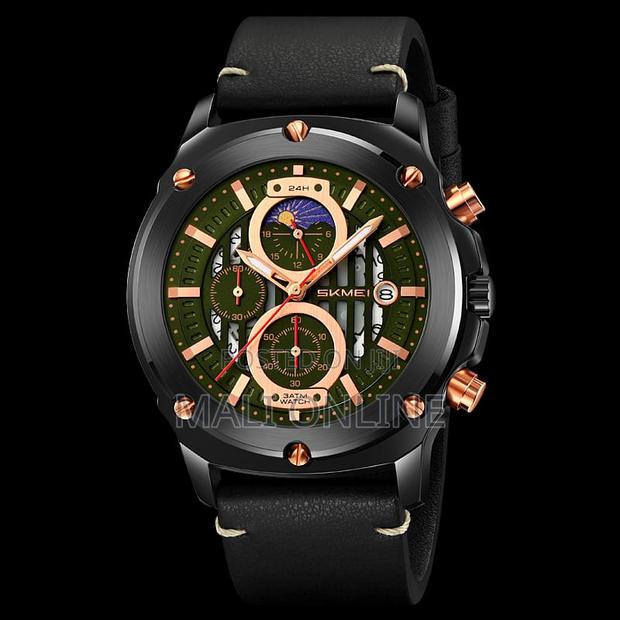 Skmei Gents Watch 9351 Chronograph Leather Strap Men’S Wristwatch