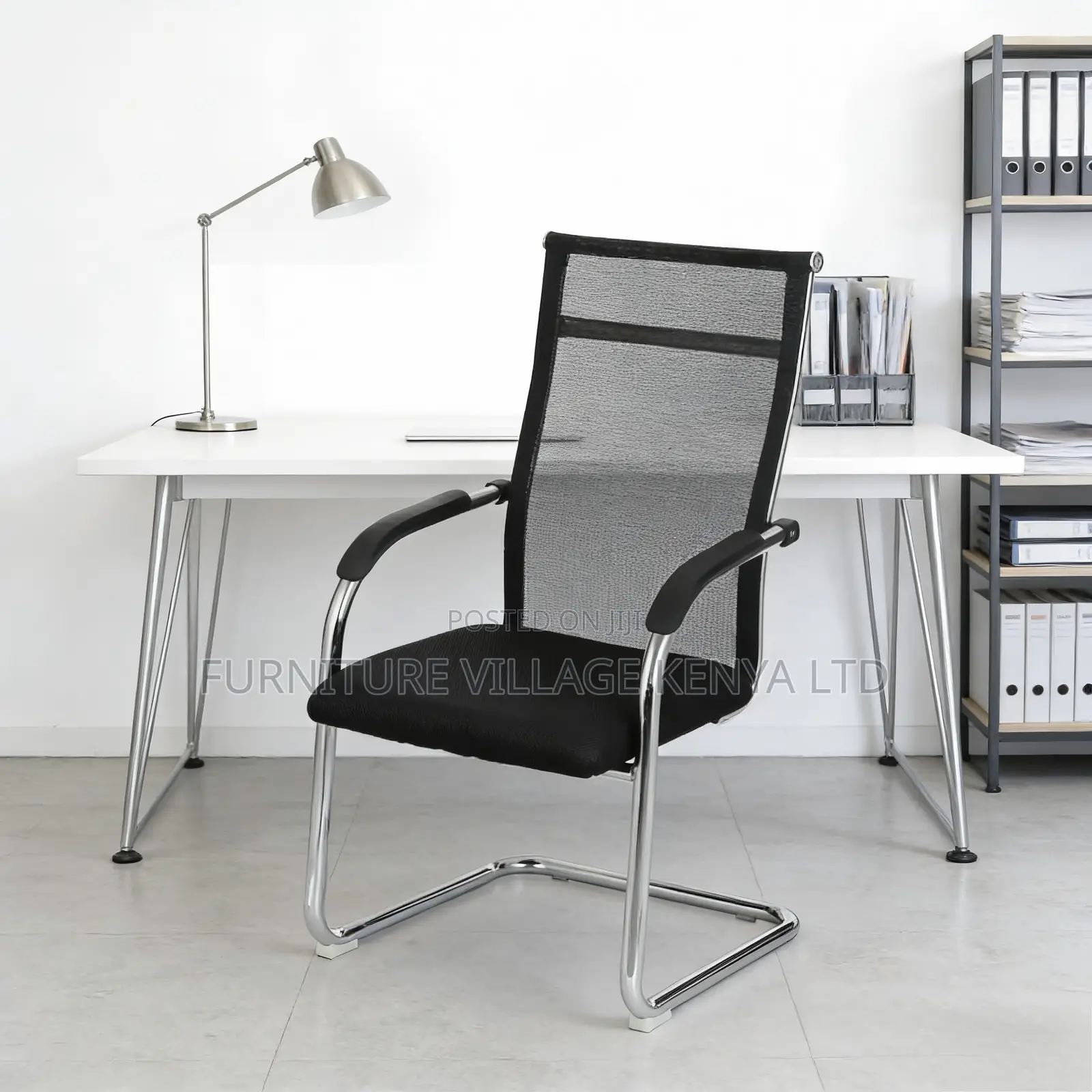 Office Chair; Mesh-back Visitor Office Chair