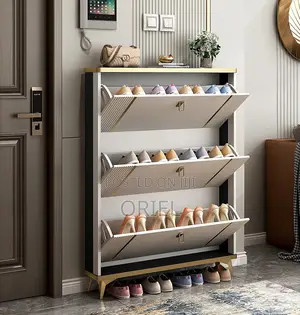 Shoes Cabinet; Tall Vertical Shoe Organizer Cabinet