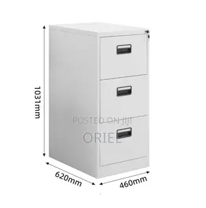 Cabinets; Secure 3-Drawer Steel Document Cabinet