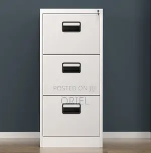 Cabinets; Secure 3-Drawer Steel Document Cabinet