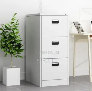 Cabinets; Secure 3-Drawer Steel Document Cabinet