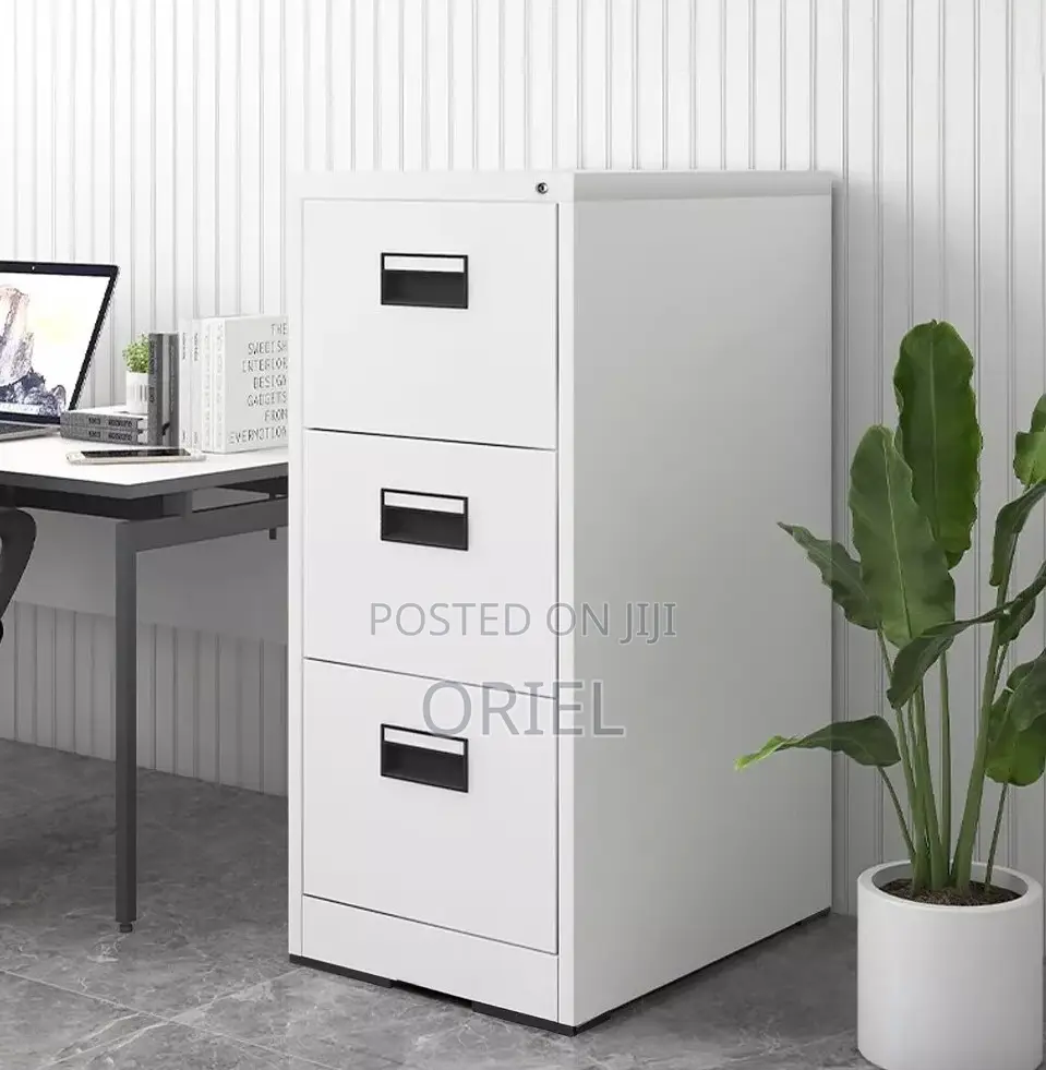 Cabinets; Secure 3-Drawer Steel Document Cabinet