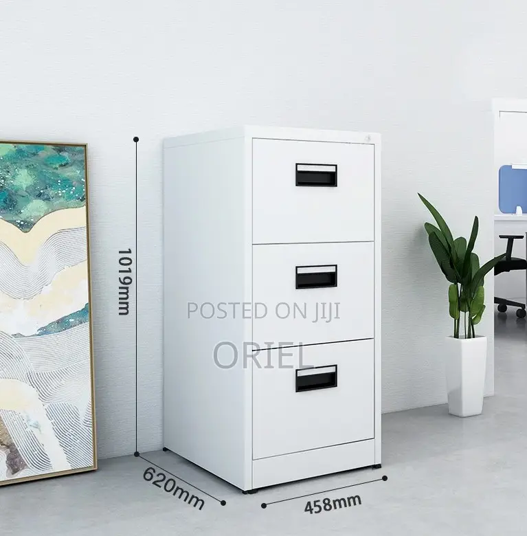 Cabinets; Secure 3-Drawer Steel Document Cabinet