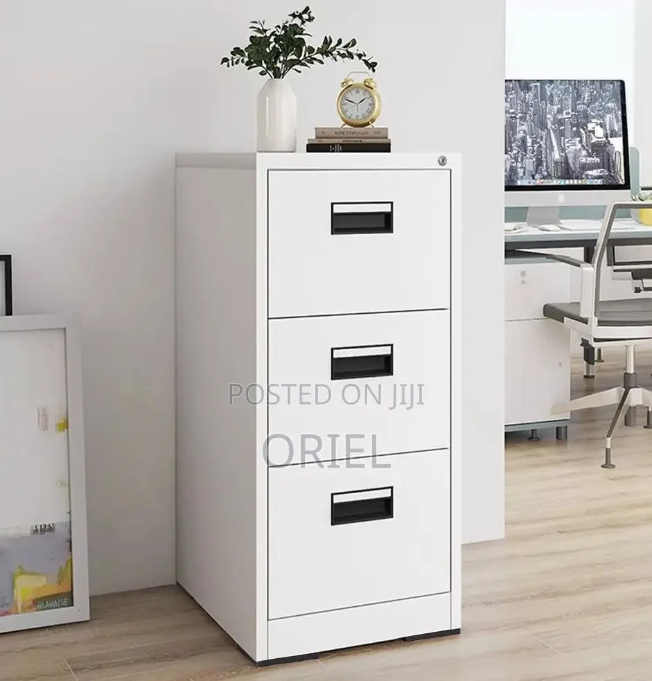 Cabinets; Secure 3-Drawer Steel Document Cabinet