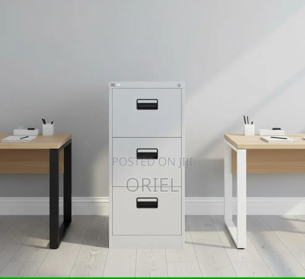 Cabinets; Secure 3-Drawer Steel Document Cabinet