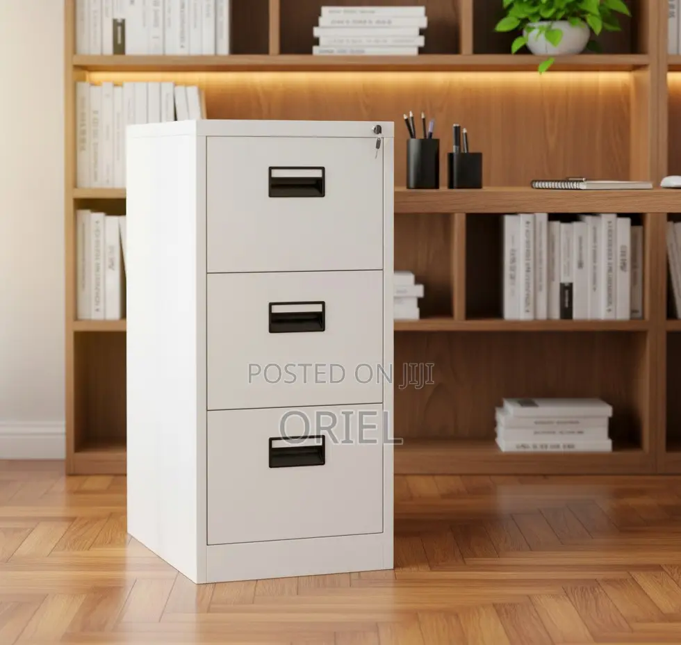Cabinets; Secure 3-Drawer Steel Document Cabinet