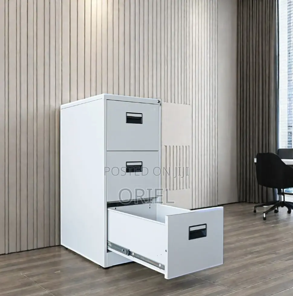 Cabinets; Secure 3-Drawer Steel Document Cabinet