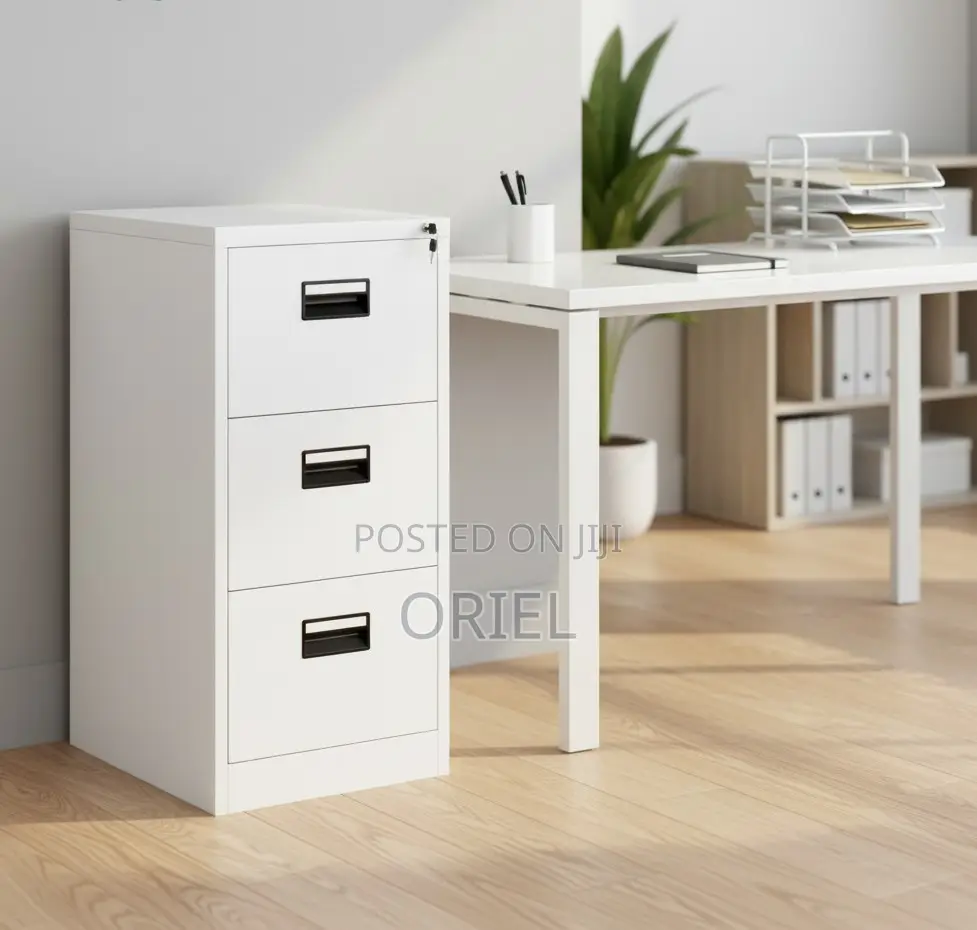 Cabinets; Secure 3-Drawer Steel Document Cabinet