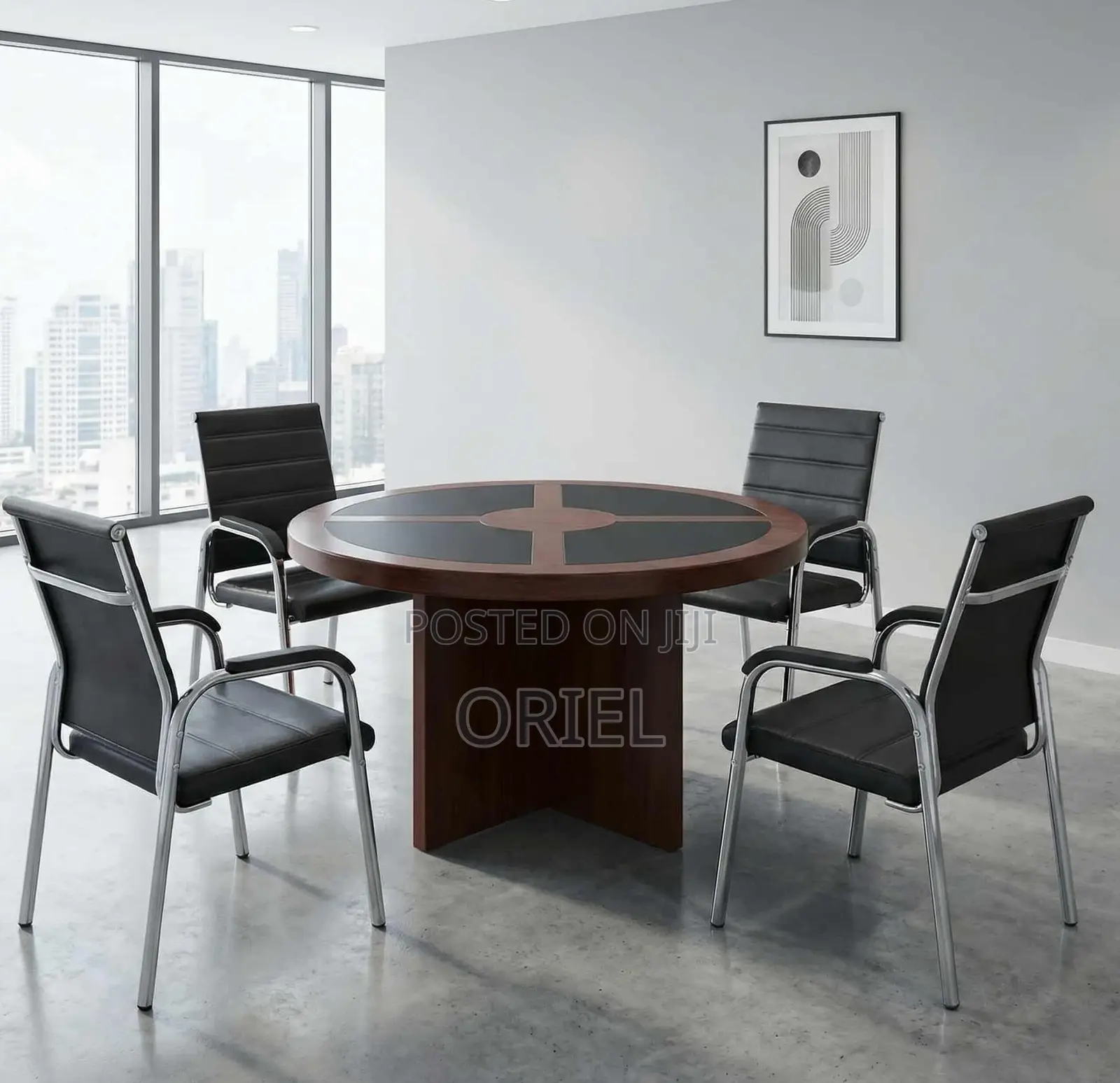 Boardroom Tables; Sleek Round Office Conference Table