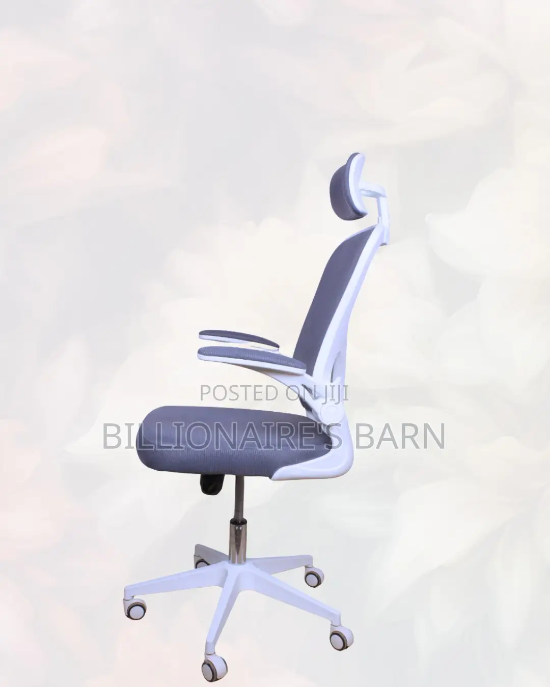 White Ergonomic Mesh Chair | Adjustability for Different Desk Heights