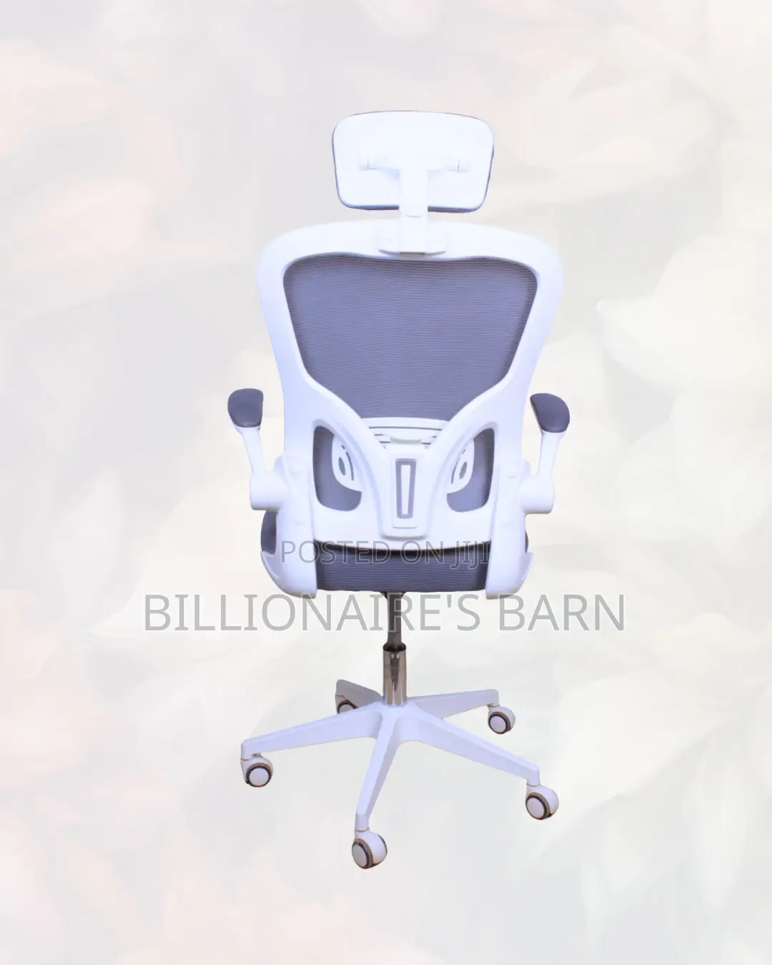 White Ergonomic Mesh Chair | Adjustability for Different Desk Heights