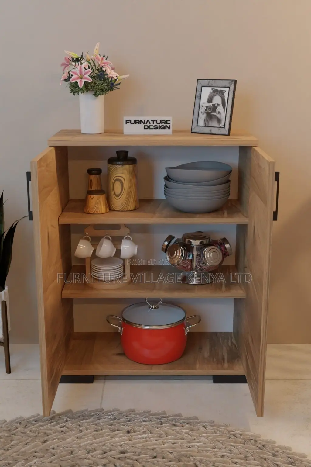Office Cabinet; 2 Door Wooden Credenza Cabinet