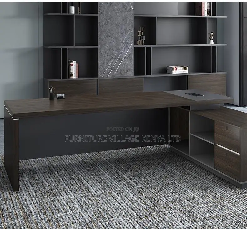 Office Desk; Modern L Shaped Executive Office Desk