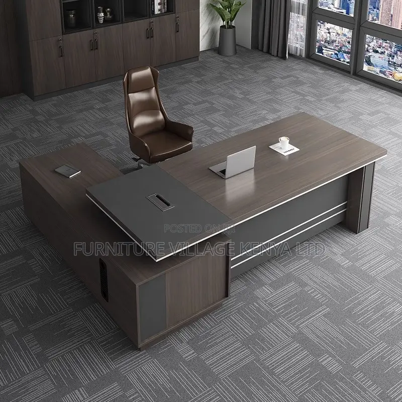 Office Desk; Modern L Shaped Executive Office Desk