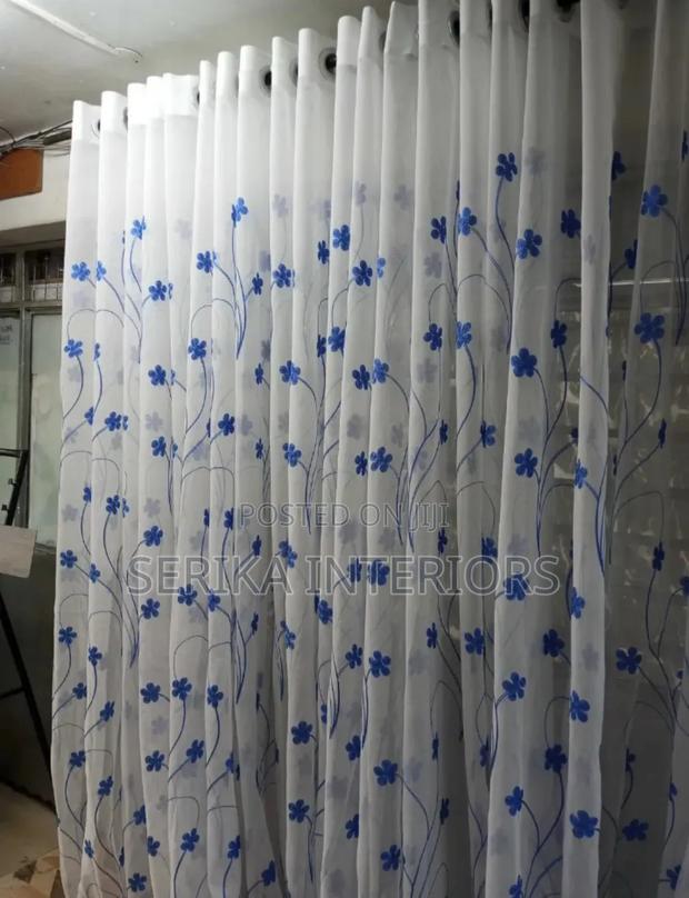Blue Pattern Sheers Sheers Net Environmental Friendly Approved - main view