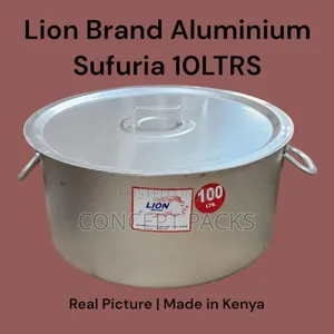 100litres Lion Brand Aluminum Sufuria With Lid.