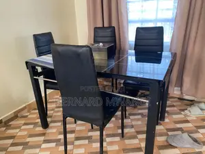 Dinning Table Glass Top 4 Chairs
