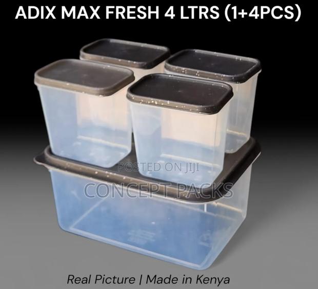 Adix Max 5pc Container Set ( 4pcs- 4litres And 1pc- 0.6litres) - thumbnail 3