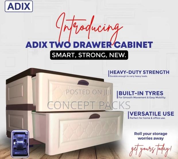 Adix 2 Drawer Plastic Cabinet - main view