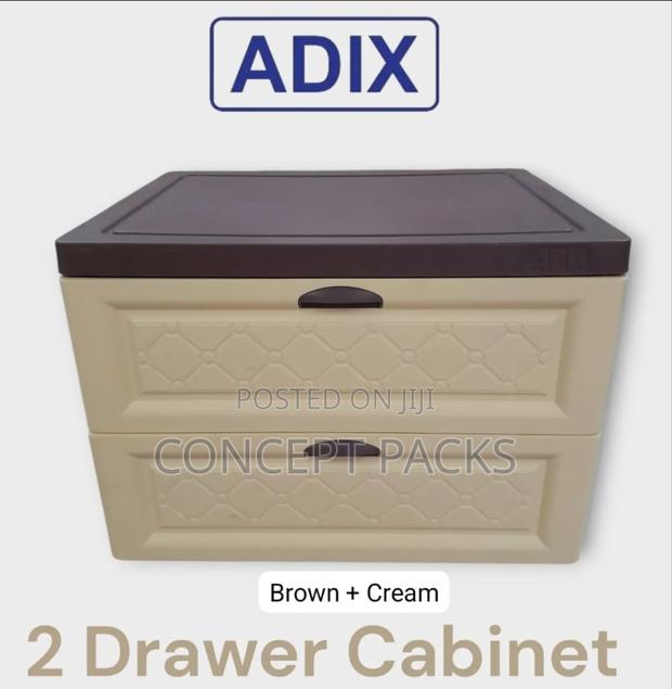 Adix 2 Drawer Plastic Cabinet - thumbnail 2