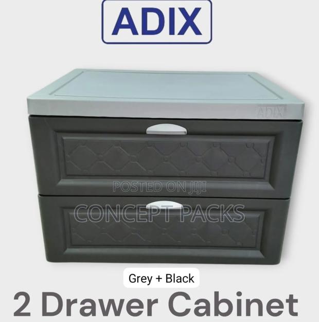 Adix 2 Drawer Plastic Cabinet - thumbnail 3