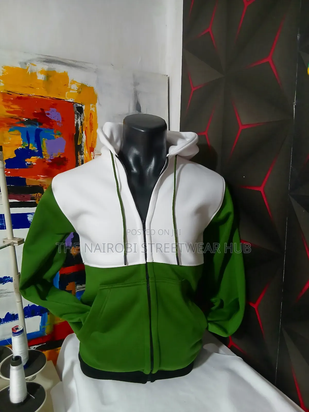 Zip Up Color Hoodie