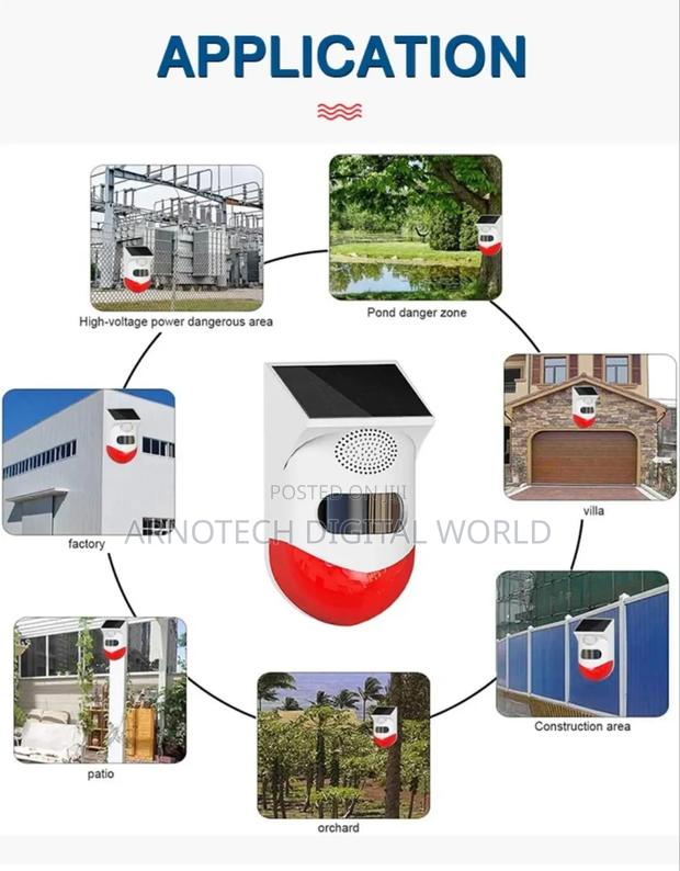 Indoor / Outdoor Solar Infrared Remote Control Intrusion Sensor Alarm - thumbnail 4