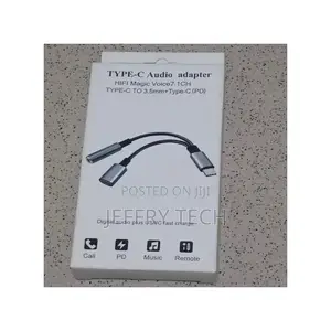 Male Type-C to 3.5mm + Female Type-C Splitter