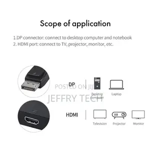 Displayport Dp to Hdmi Adapter Compatible Converter Dp Male to Female