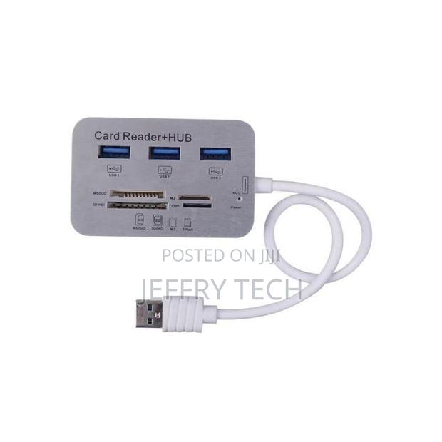 3-Port Type-C Multi-in-1 Aluminum 3.0/3.1 Ms Sd M2 Tf Card Hub