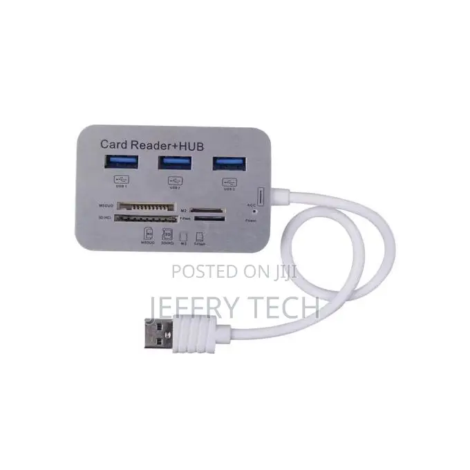 3-Port Type-C Multi-in-1 Aluminum 3.0/3.1 Ms Sd M2 Tf Card Hub
