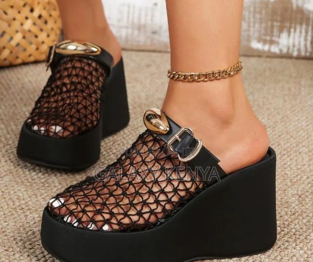 Wedge Mesh Slip Ons - thumbnail 4