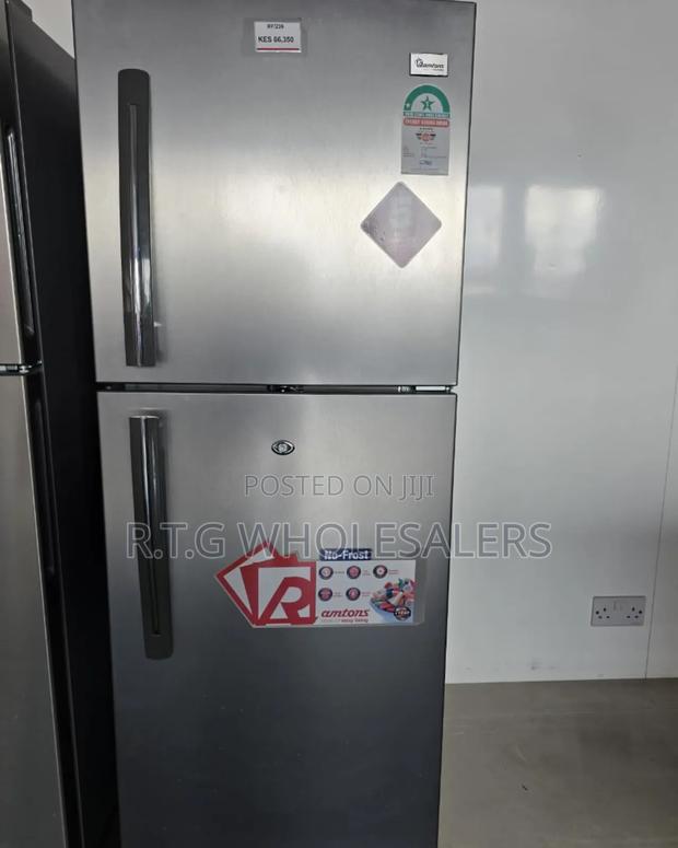 Ramtons Rf/239 196l No Frost Double Door Fridge – Silver